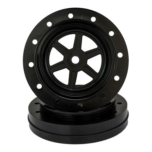 DE Racing DER-GLP-AB Gambler LP Low Profile Drag Racing Front wheels / 12mm Hex / BLACK / 4pcs (8949807120621)
