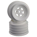 DE Racing DER-GLR-AW Gambler Rear Wheels for Late Model / MWM / Street Stock / 12mm Hex / AE -TLR / WHITE (4 PC) 1.7/2.2in (8949807284461)