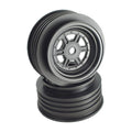 DE Racing DER-GSF-AB Gambler Front Wheels with 12mm Hex / AE Offset / BLACK (4 PC) 1.7/2.2in (8949807546605)