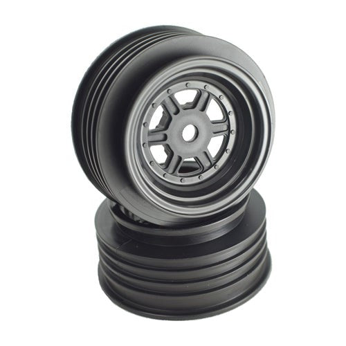 DE Racing DER-GSF-AB Gambler Front Wheels with 12mm Hex / AE Offset / BLACK (4 PC) 1.7/2.2in (8949807546605)