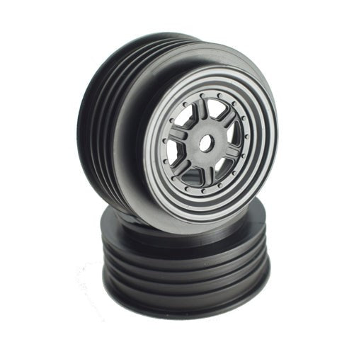 DE Racing DER-GSF-LB Gambler Front Wheels with 12mm Hex / TLR Offset / BLACK (4 PC) 1.7/2.2in (8949807644909)