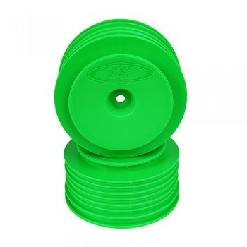 DE Racing DER-PS4-AG Speedline Plus SC Wheels for Associated SC5M - SC10 - ProSC / +3mm / GREEN 4Pcs 2.2/3.0in