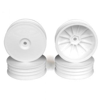 DE Racing DER-PS4-UW Speedline Plus SC Wheels for Kyosho Ultima SC / Traxxas Slash Rear - Slash 4x4 / WHITE / 4pcs 2.2/3.0in (8949808562413)
