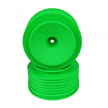 DE Racing DER-PSC-UG Speedline Plus SC Wheels for Kyosho Ultima SC / Traxxas Slash Rear - Slash 4x4 / GREEN 2.2/3.0in