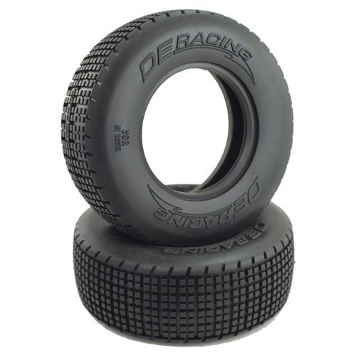DE Racing DER-RLR1-D4 Regulator Late Model Rear Tyres / D30 Compound / With Inserts 1.7/2.2in (8949809053933)