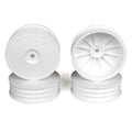 DE Racing DER-SB4-SLW Slim Speedline Buggy Wheels for TLR 22 3.0 - 5.0 / Front / WHITE / 4Pcs 2.2in Narrow for carpet racing (8949810102509)