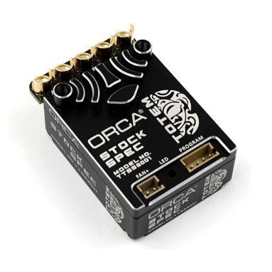 ORCA ES22TOTEM2S Blinky Pro Totem 100Amp 10.5T Limit ESC 2S Built in CAP 23.5g Reverse Polarity Protected Pre Wired 175mm motor wire 175mm Battery wire.