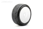 Jetko Buggy EX-Super Sonic Dish LW White Medium Soft Glued Belted MTD 1/8 Scale RC Tyre
