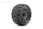 Jetko ST 2.8 EX-Rockform Claw Rim Black Medium Soft Glued Mounted 1/10 Scale RC Wheel & Tyre Set
