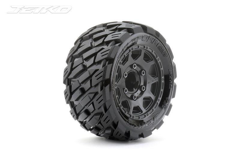 Jetko JKO2703CBMSGN 1/10 ST 2.8 EX-ROCKFORM/Claw Rim/Black/Medium Soft/Glued MTD Tires (2)