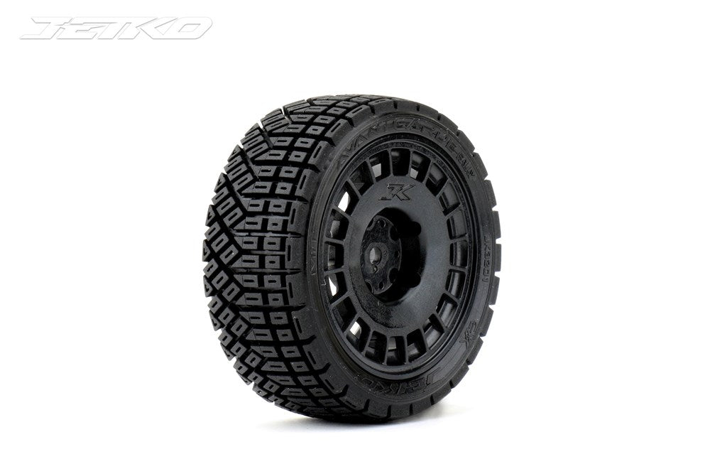 Jetko JKO3201RBSSG 1/10 Rally AVANTGARDE/Radia Rim/Black/Super Soft/Glued (4PCS) MTD Tires (8949817802989)