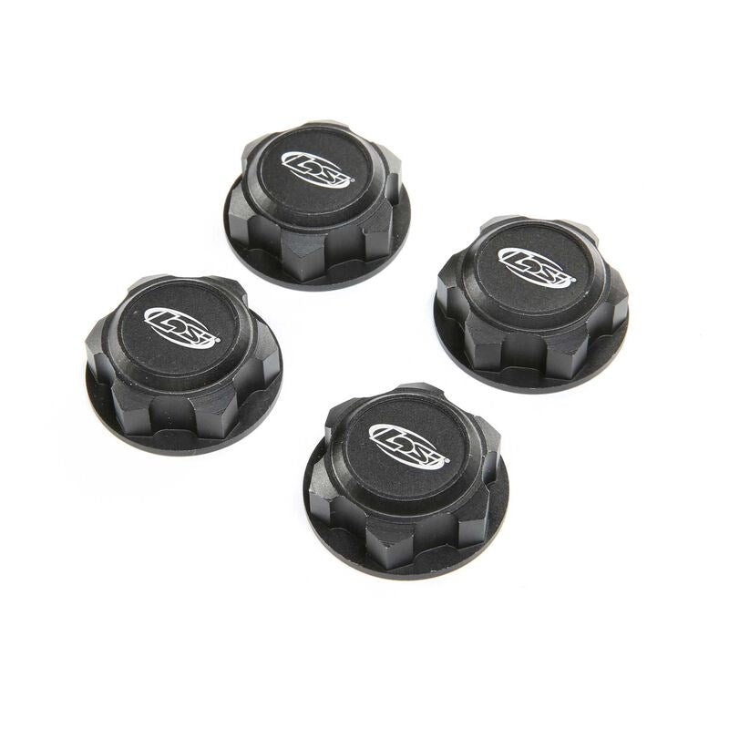 LOSI LOS352009 Wheel Nut Captured Black (4): DBXL-E 2.0 (8949818622189)