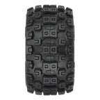 Pro-Line Badlands MX 1.85in All-Terrain Mounted Raid Black 12mm Hex Granite GROM 4x4 RC Wheel & Tyre Set (2)
