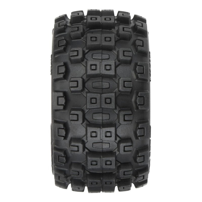 Proline PRO1024110 Badlands MX 1.85" All-Terrain Truck Tires (4) Mounted on Raid Black 12mm Hex Wheels for Granite GROM 4x4 Front or Rear (8949820817645)