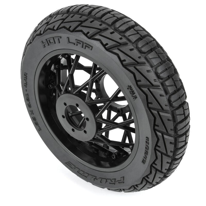 Proline PRO1024310 Hot Lap S3 Motorcycle Rear Tire Mounted on Black Supermoto Wheel for Promoto-MX Rear (8949820850413)