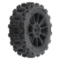 Proline PRO1024610 Badlands MX 1.9" All-Terrain Buggy Tires (4) Mounted on Mach-10 Black 1.9" 12mm Hex Wheels for Typhon GROM 4x4 Front or Rear (8949820883181)