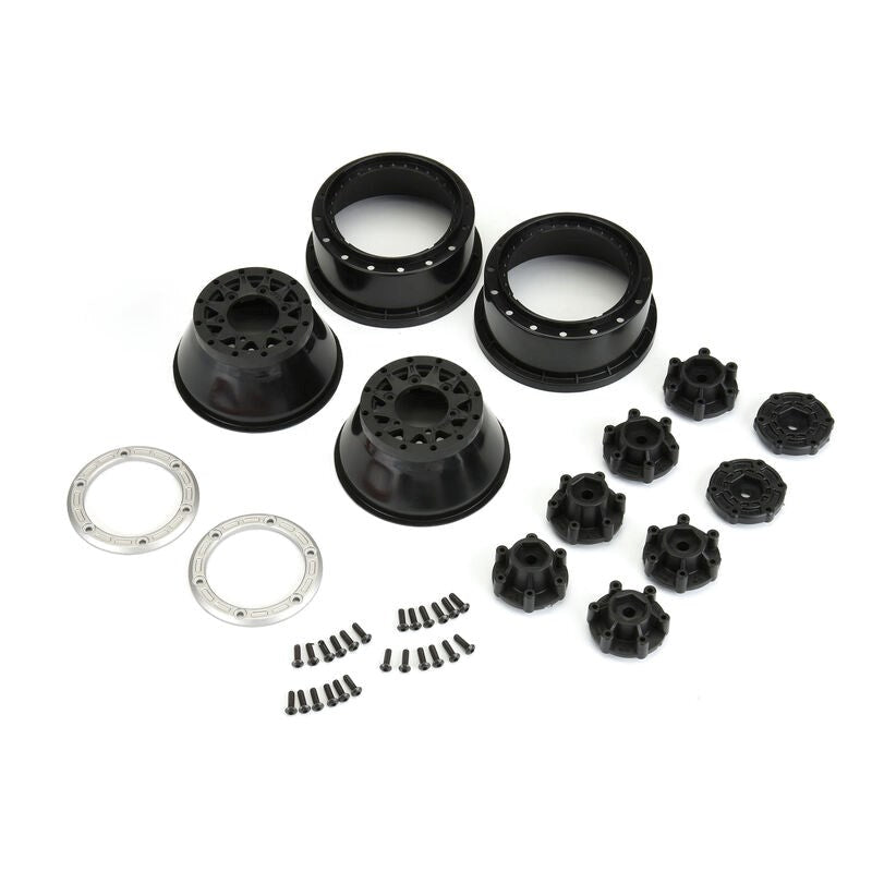 Proline PRO281103 1/10 Raid Bead-Loc F/R 2.2/3.0 SC (2) Silvr/Blk (8949820981485)