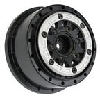 Pro-Line Raid Bead-Loc 2.2/3.0 SC Silver/Black RC Wheel 1/10 Scale (3)