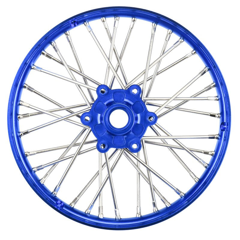 Proline PRO283600T1 1/4 Pro-Spec Aluminum V2 Bead Front Wheel Assembled Blue: Promoto-MX (8949821047021)