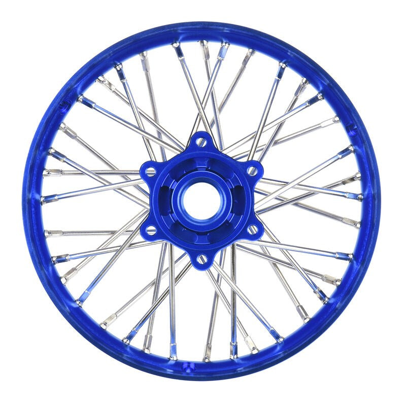 Proline PRO283700T1 1/4 Pro-Spec Aluminum V2 Bead Rear Wheel Assembled Blue: Promoto-MX (8949821210861)