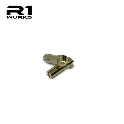 R1WURKS R1020144 Gold 5mm X 14mm Low Profile Bullet Plugs