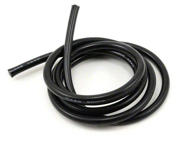 RC Pro RCP-BM074 Ultra Flex Silicone Wire 10 AWG (Black 1 Meter)