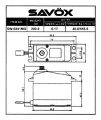 Savox HV Large Scale 1/5th 40kg/cm 0.17sec @ 7.4v Waterproof (2)