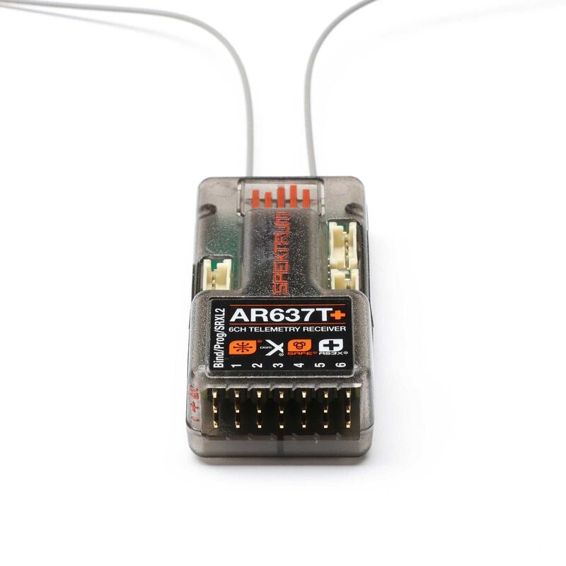 Spektrum SPM-1032 AR637T+ 6 Channel AS3X+ & SAFE Telemetry Receiver (Replaces SPMAR637T)