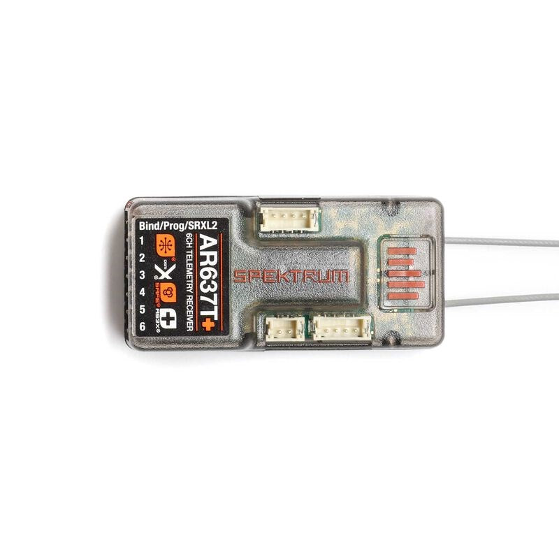 Spektrum SPM-1032 AR637T+ 6 Channel AS3X+ & SAFE Telemetry Receiver (Replaces SPMAR637T) (8949825044717)