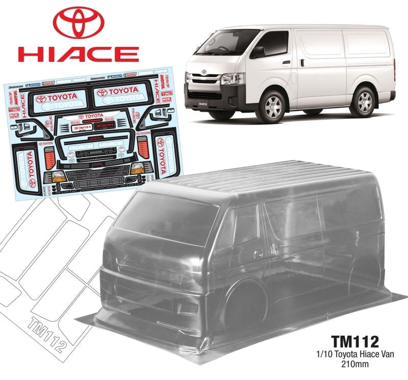 Team C TM112 1/10 MINI TOYOTA HIACE VAN (8949829927149)