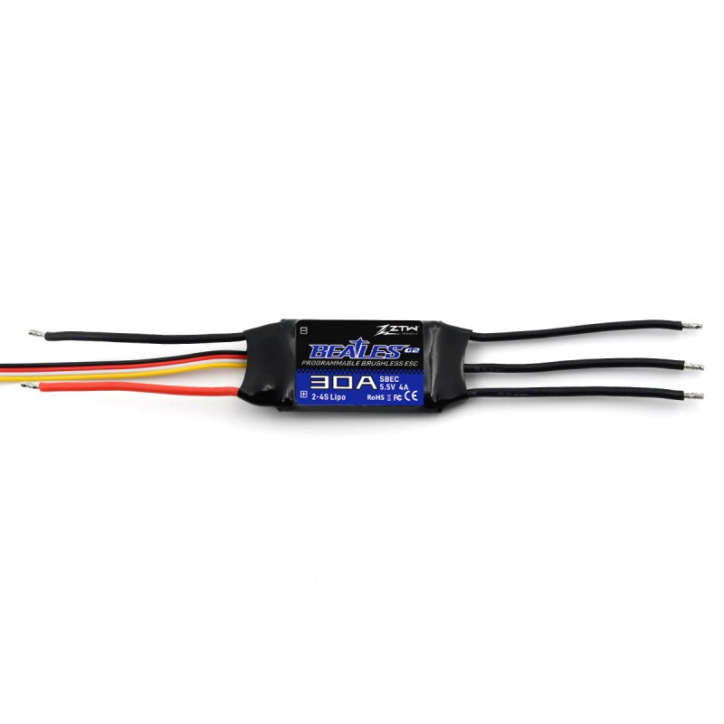 ZTW ZTW-3030211 ZTW Beatles 30A SBEC G2 30/40A 2-4S 25g 5-6v 4A SBEC 60x25x10mm (8949830353133)