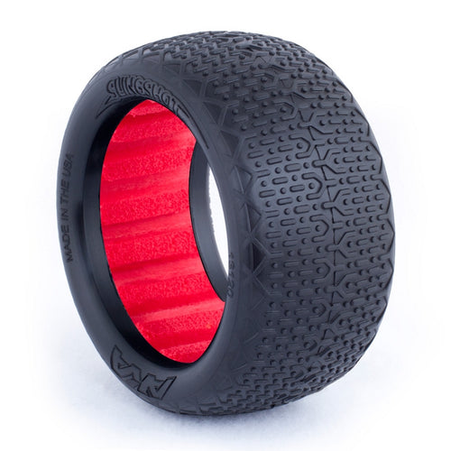AKA AKA13120VR-SND 1/10 BUGGY EVO TYPO REAR (SUPER SOFT) W/ RED INSERT (8347066466541)