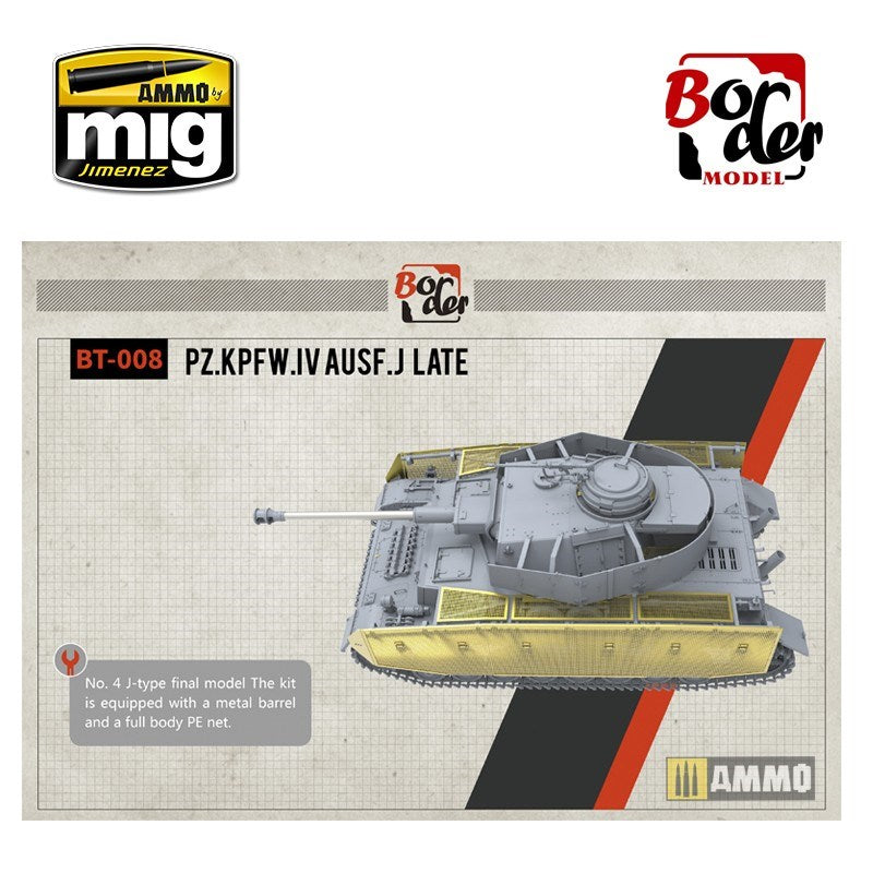Border Model BT008 1/35 Panzer IV J Late w/ Workable Tracks (9120448479469)