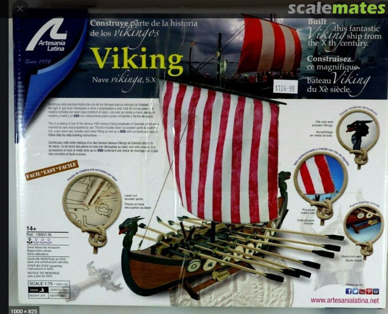 Artesania Latina 19001-N 1/75 Drakkar Viking Longboat (8950415196397)
