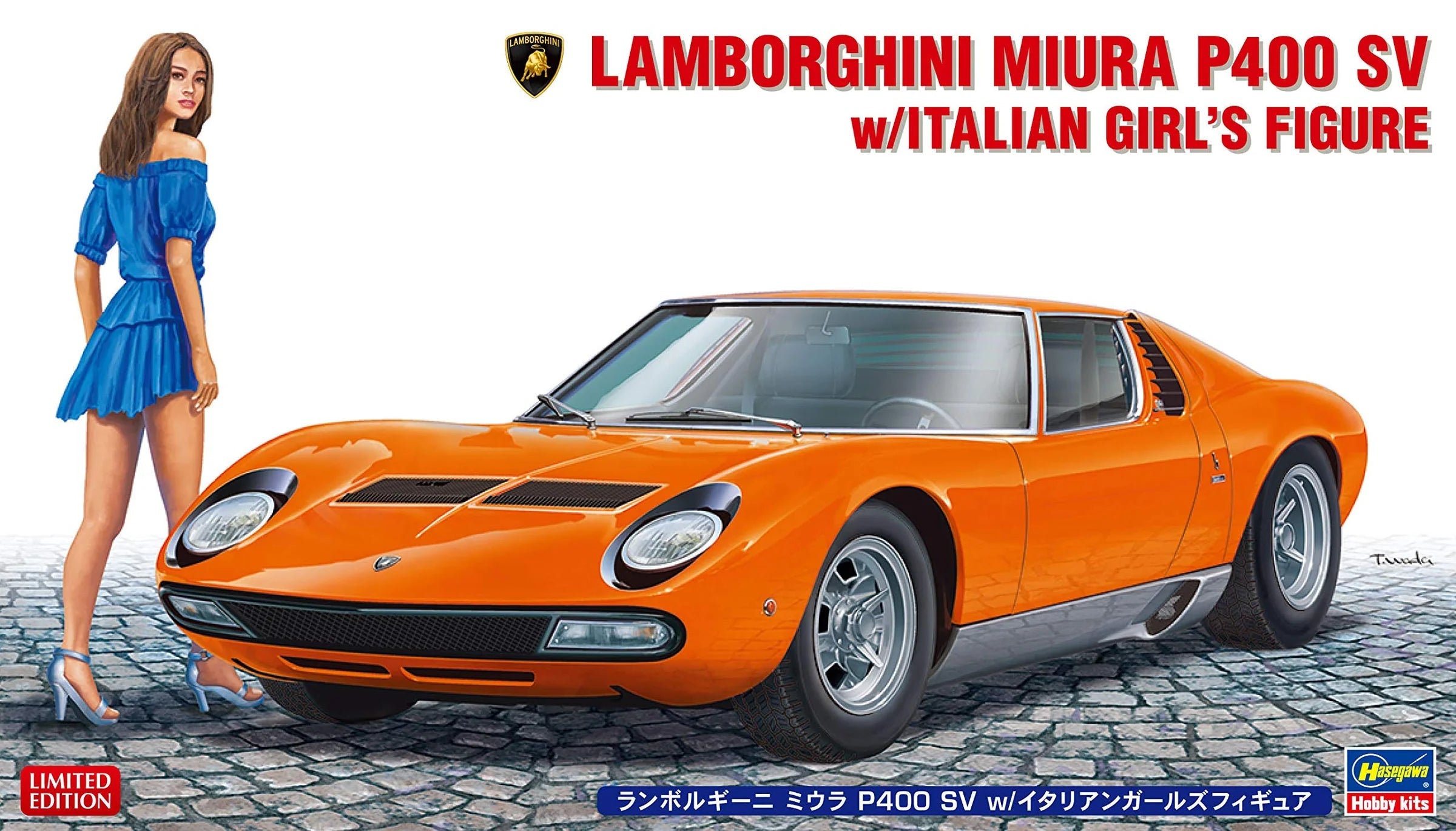 Hasegawa 20423 1/24 LAMBORGHINI MIURA P400 SV with ITALIAN GIRL'S FIGURE [LIMITED EDITION] - Hobby City NZ