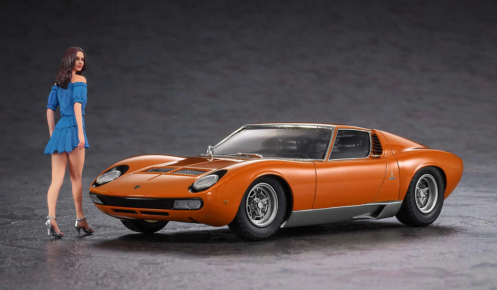Hasegawa 20423 1/24 LAMBORGHINI MIURA P400 SV with ITALIAN GIRL'S FIGURE [LIMITED EDITION] - Hobby City NZ