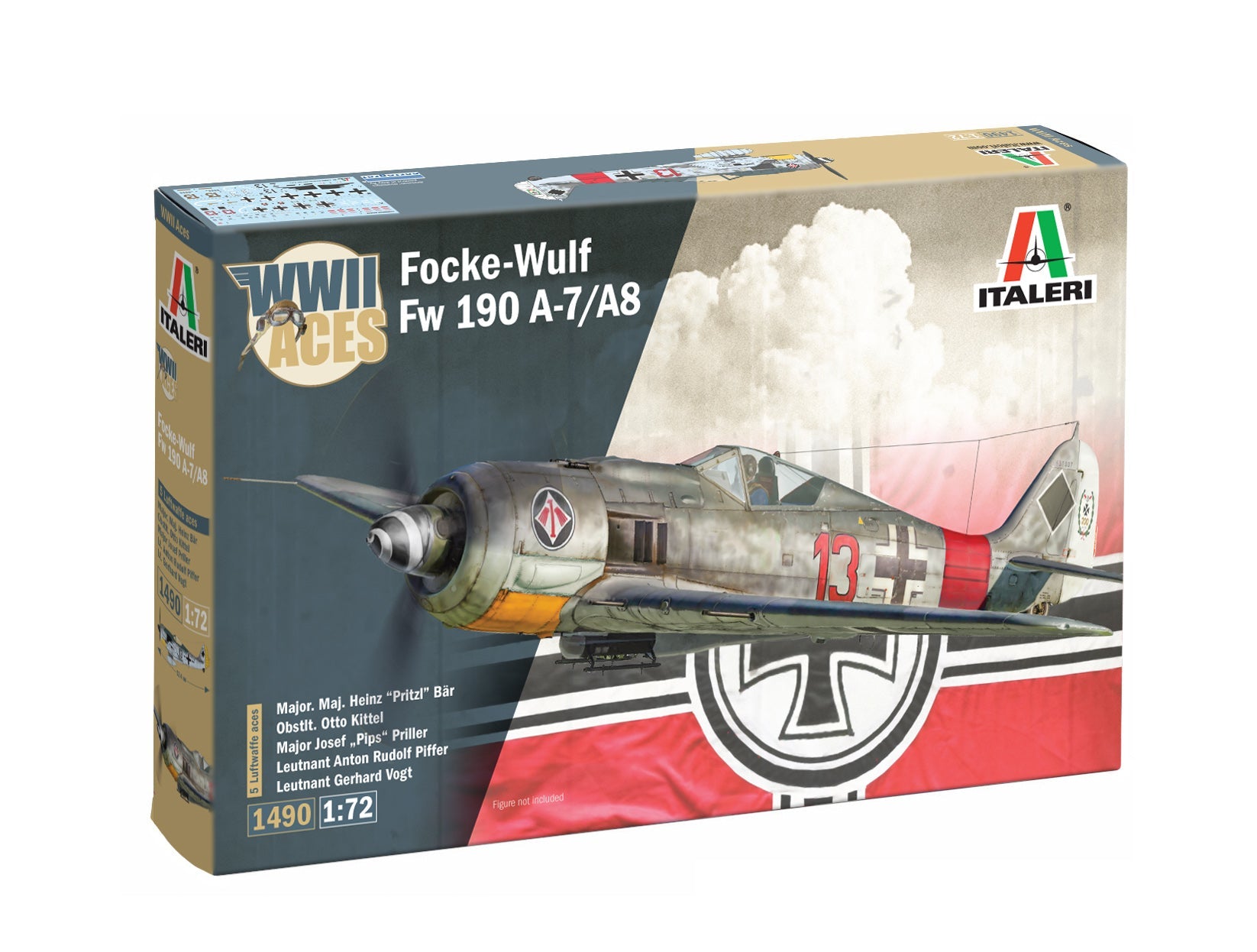 Italeri Focke Wulf A-8/F Aces Aircraft Model Kit 1/72 - 1490