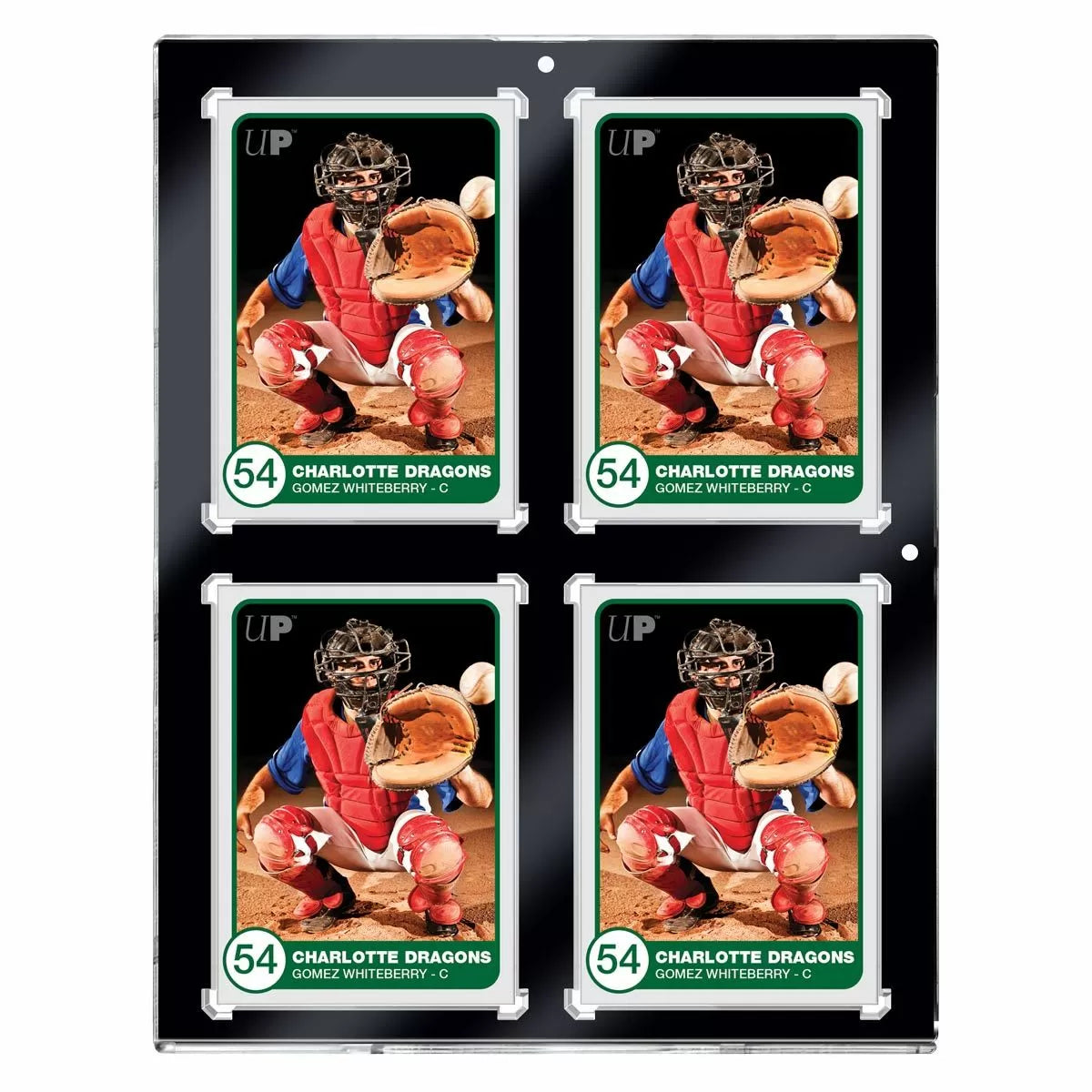 Ultra Pro 4-Card Black Border UV ONE-TOUCH Magnetic Holder