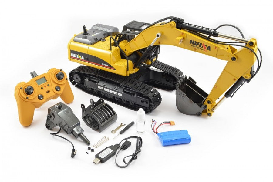Huina 1580 V4 RC Excavator 23Ch 1/14 Scale 2020 Version w/gift case (8347090026733)