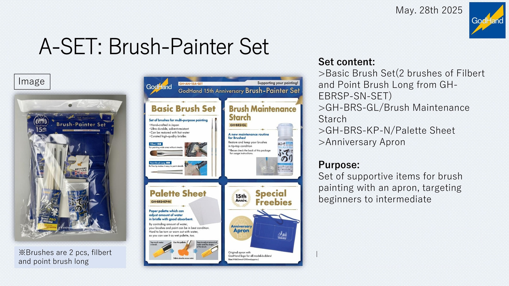 Godhand Tools GH-AN-15A-SET 15th Anniversary Brush-Painter Set