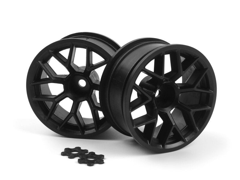 HPI Racing 160400 1/10 Wheels RTR 6mmOS Black (2) (8452824957165)