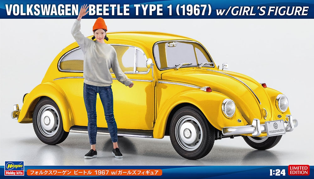 Hasegawa 52420 1/24 VOLKSWAGEN BEETLE TYPE 1 (1967) with GIRL'S FIGURE [LIMITED EDITION] - Hobby City NZ