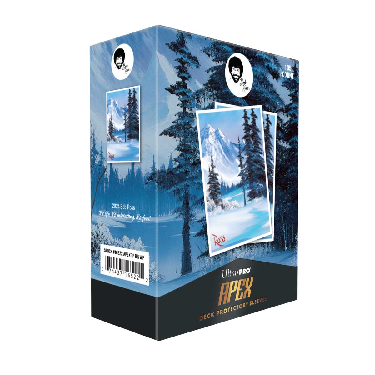 Ultra Pro Bob Ross: Winter Paradise 105 Count Apex Deck Protector Sleeves - UP16522