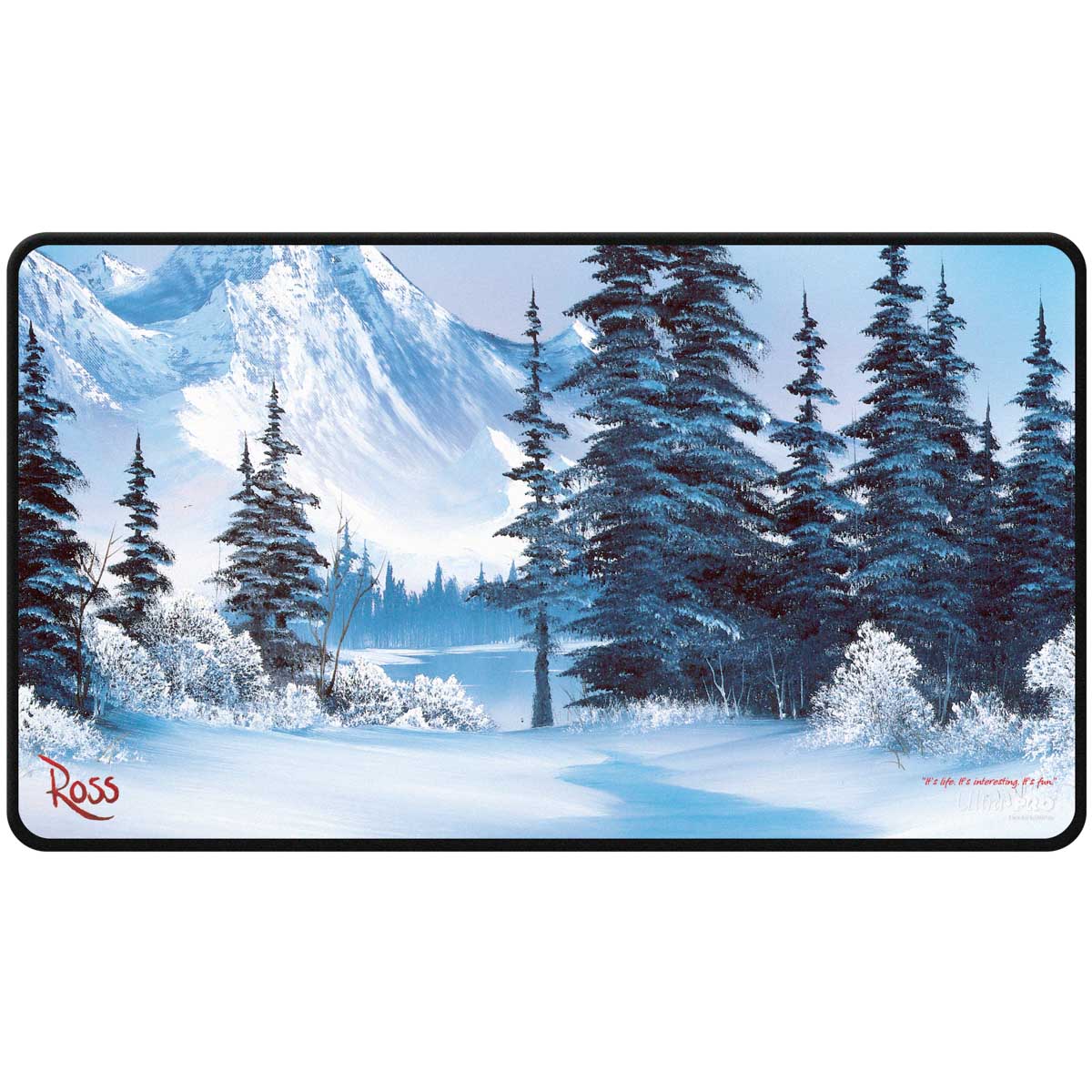 Ultra Pro Bob Ross Winter Paradise Black Stitched Playmat - UP16523