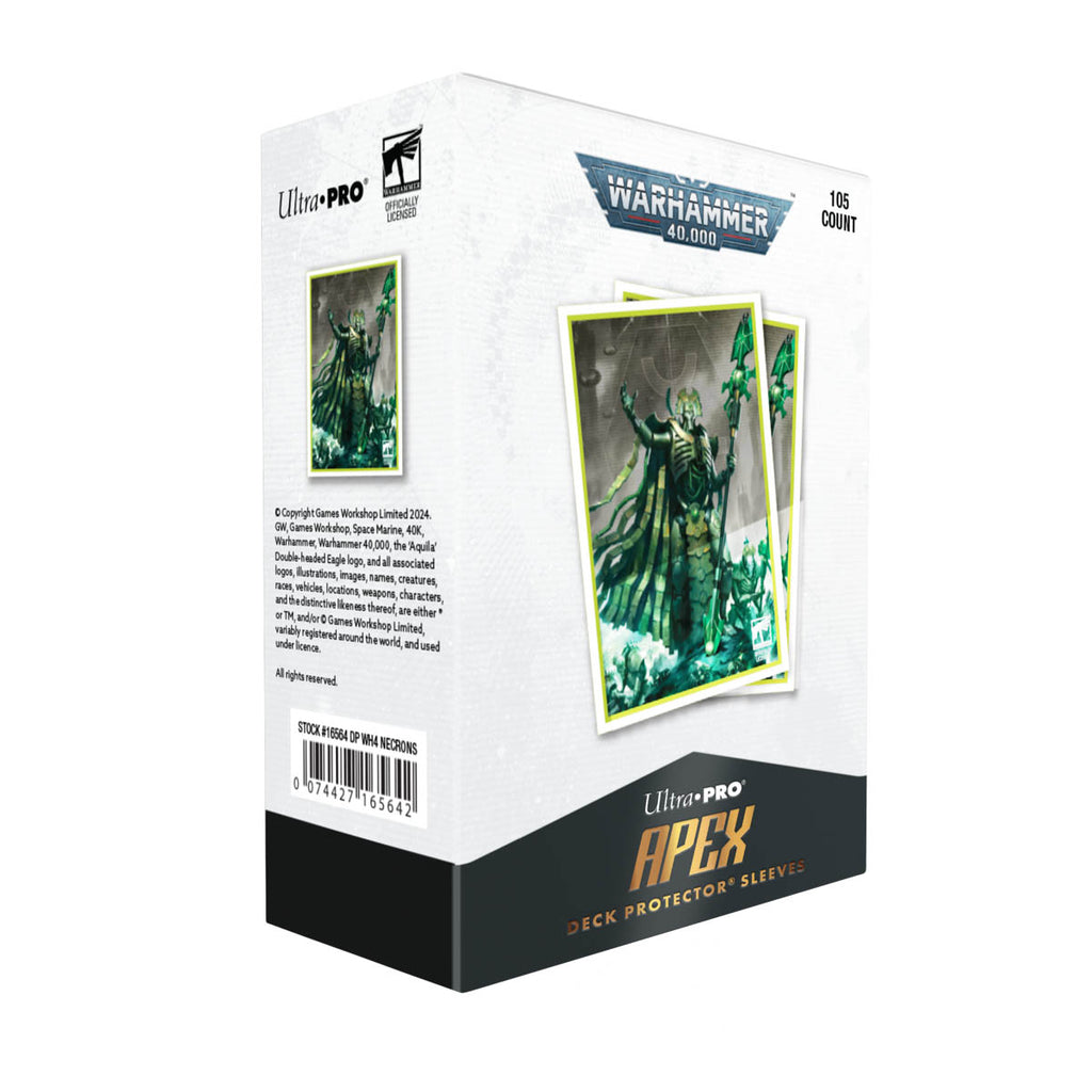 Ultra Pro UP16564 Necron Codex Aligned 105ct Apex Deck Protector sleeves for Warhammer 40k