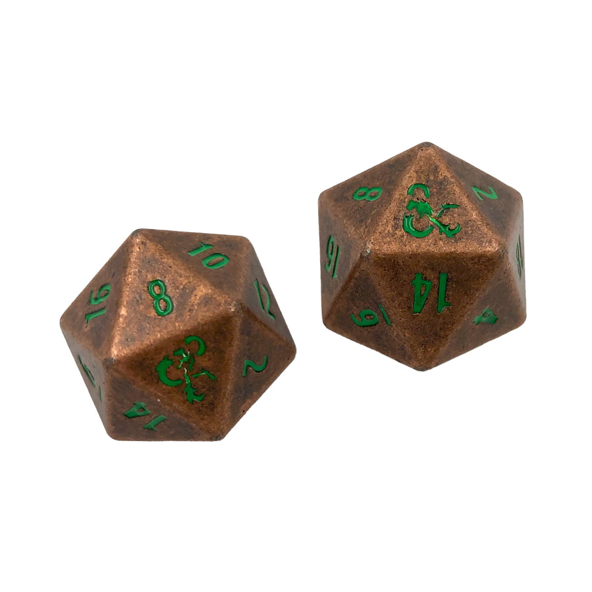 Ultra Pro Heavy Metal Feywild Copper and Green D20 Dice Set