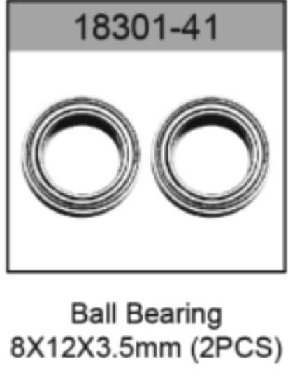 HOSpeed 18301-41 Ball Bearings  (8mmx12mmx3.5mm) 2pcs (8348645916909)