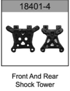 HOSpeed 18401-4 Front & Rear Shock Tower Brushless HS18421/2 (8348648014061)
