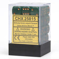 Chessex Opaque 12mm d6 Dusty Green/copper Dice Block (36 dice)