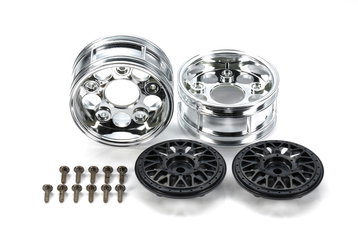 Tamiya 54794 2pc MESH WHEELS BLACK (8324636377325)